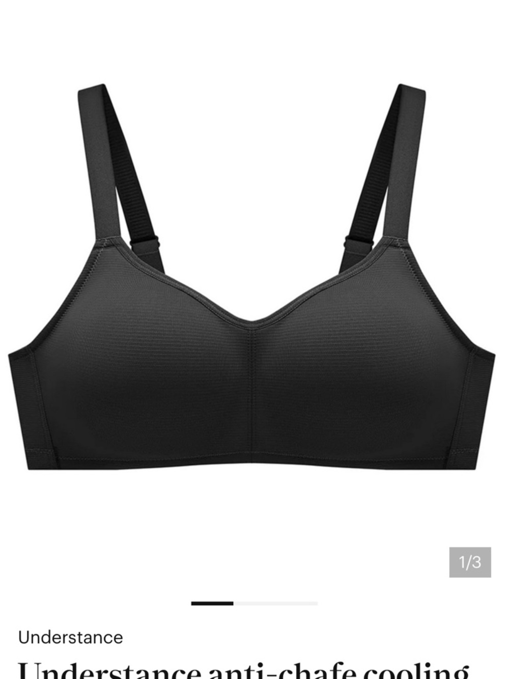 TWO BRAS For  $25 !!!! Black Cooling Anti-Chafe Wireless Bra NWT's